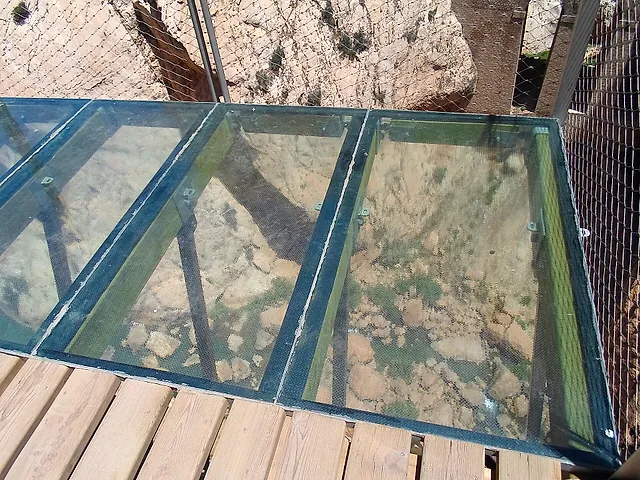 The glass-floored balcony over the Gaitanes gorge